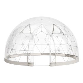 Garden Dome Igloo, 9.5 x 5.7 ft Outdoor Clear Bubble Tent for 2-4 Person, Weatherproof Geodesic Dome Greenhouse with Window