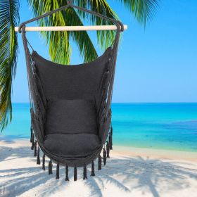 1.5*1.2m Tassel Plus Pillow Hanging Chair  XH (Color: Gray)